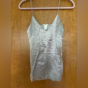 H&M Silver Camisole Top